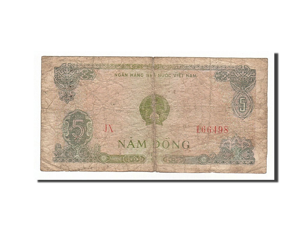 Banconote, Vietnam, 5 D<ox>ng, 1976, B