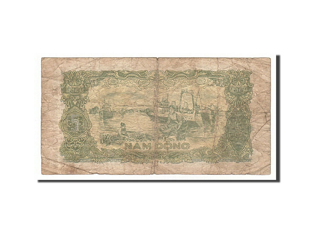 Banconote, Vietnam, 5 D<ox>ng, 1976, B