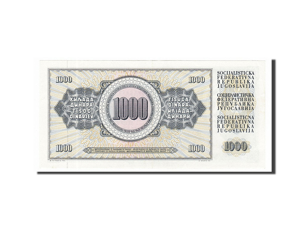 Banknote, Yugoslavia, 1000 Dinara, 1981, 1981-11-04, UNC(63)