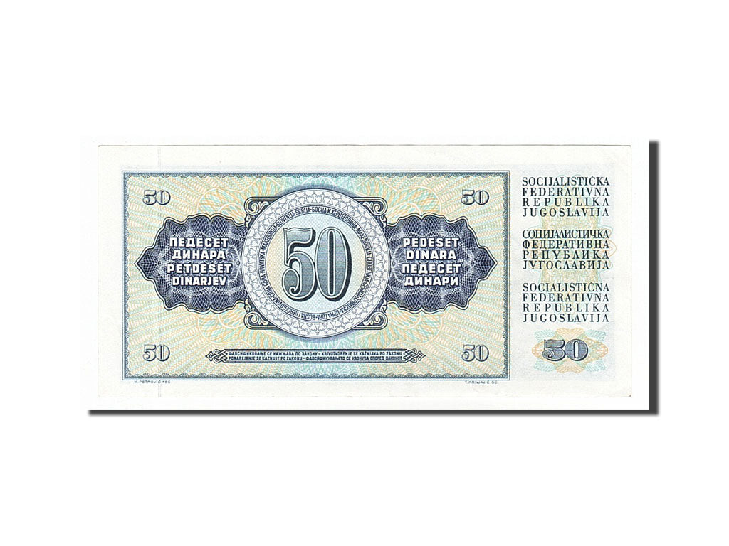 Banknote, Yugoslavia, 50 Dinara, 1981, 1981-11-04, UNC(60-62)