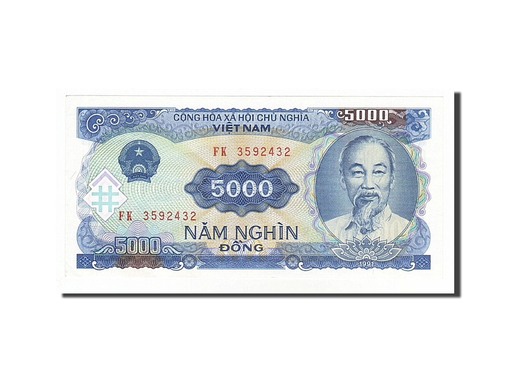 Banknot, Wiet Nam, 5000 D<ox>ng, 1991, UNC(63)
