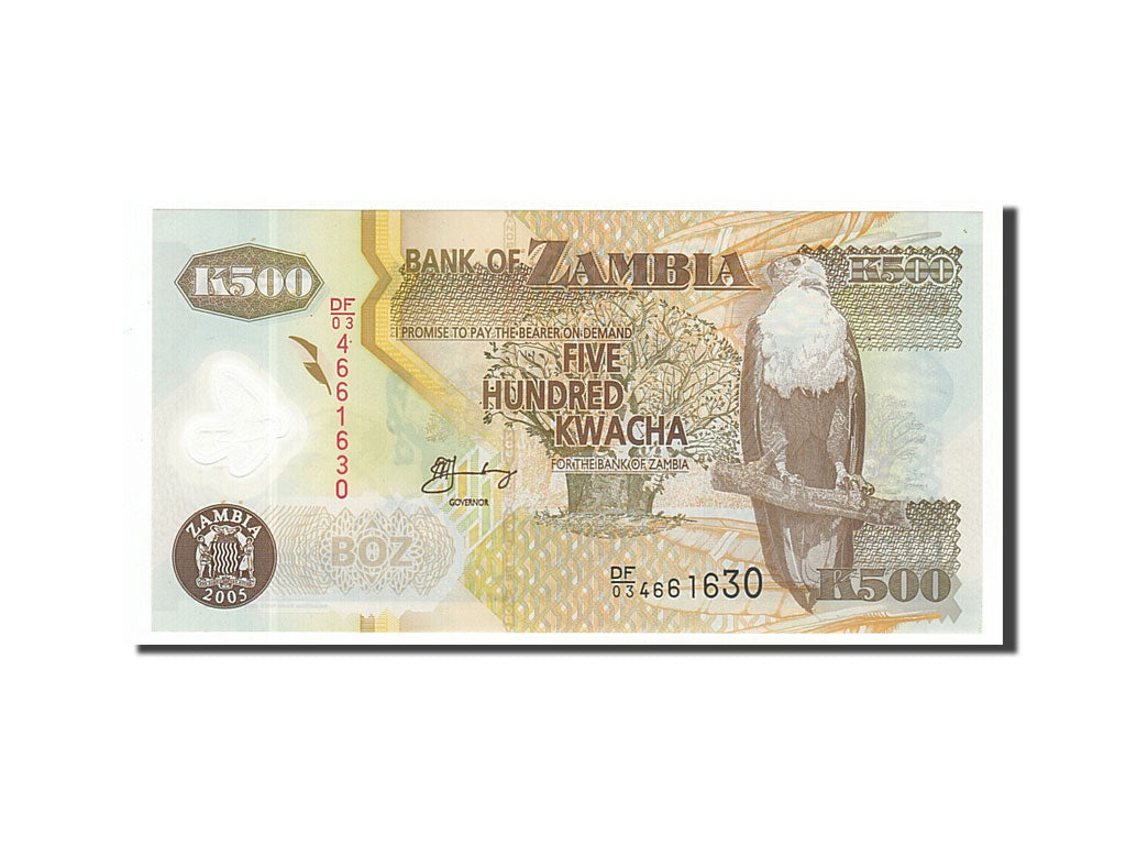 Banconote, Zambia, 500 Kwacha, 2005, FDS