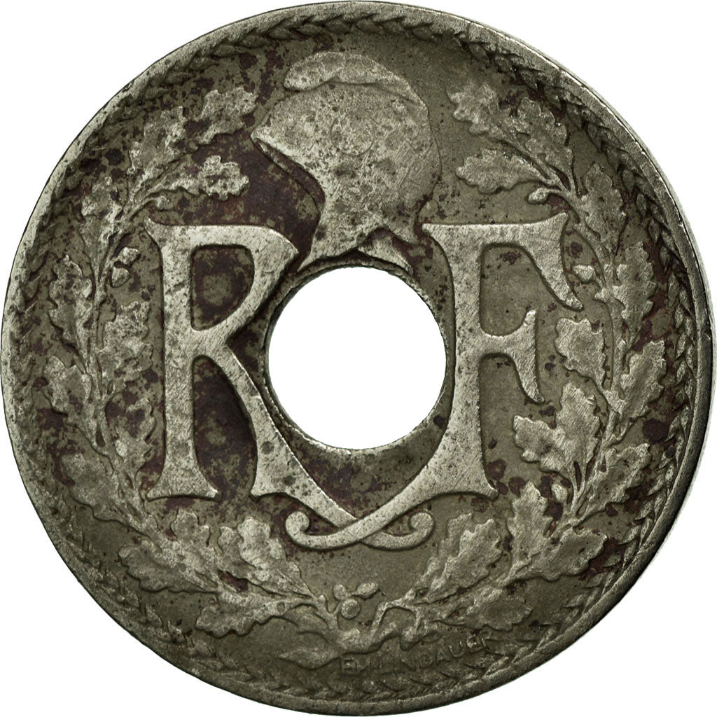 Moneta, Francia, Lindauer, 5 Centimes, 1918, MB, Rame-nichel, KM:865