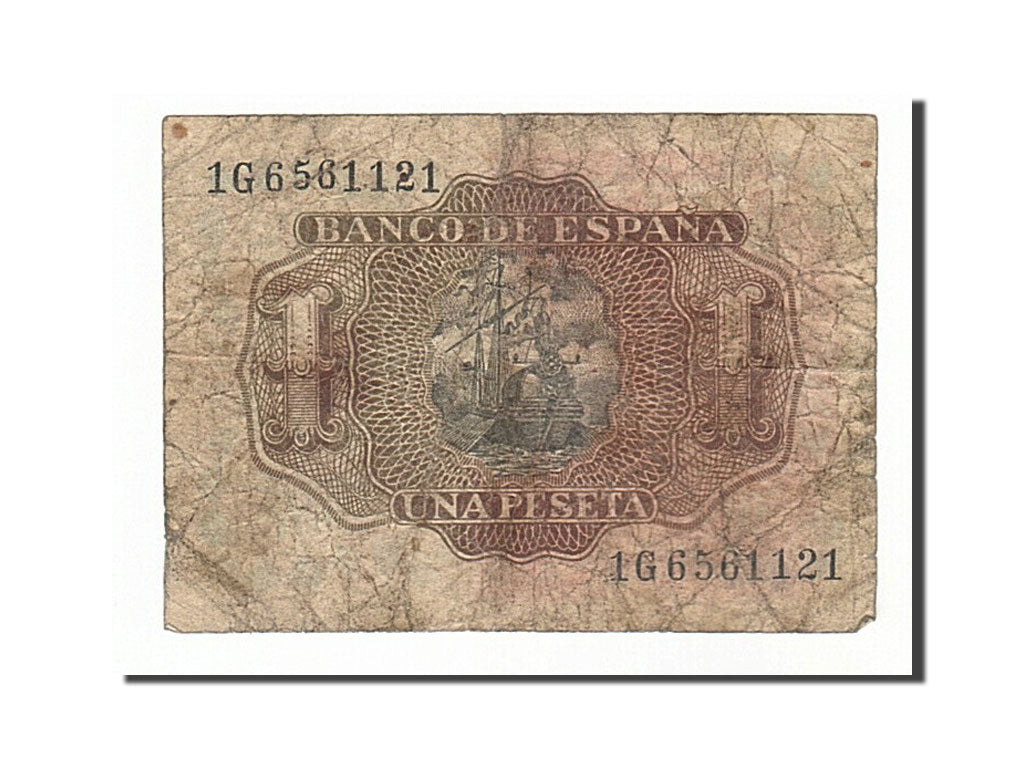 Banknote, Spain, 1 Peseta, 1953, 1953-07-22, VG(8-10)