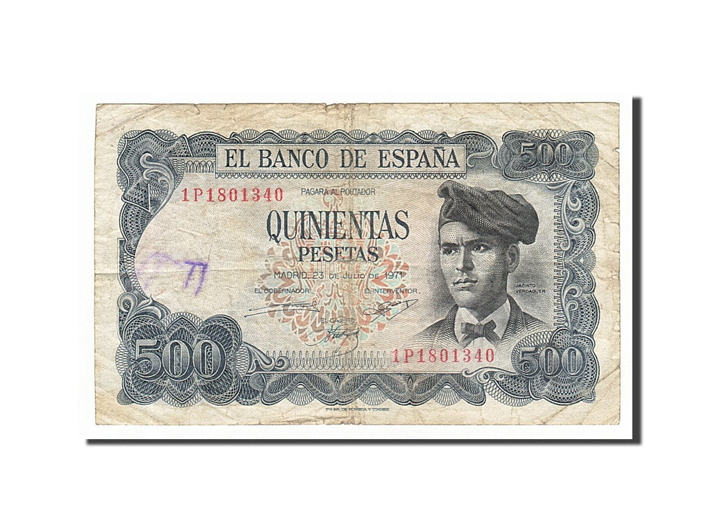 Banknote, Spain, 500 Pesetas, 1971, 1971-07-23, VF(20-25)