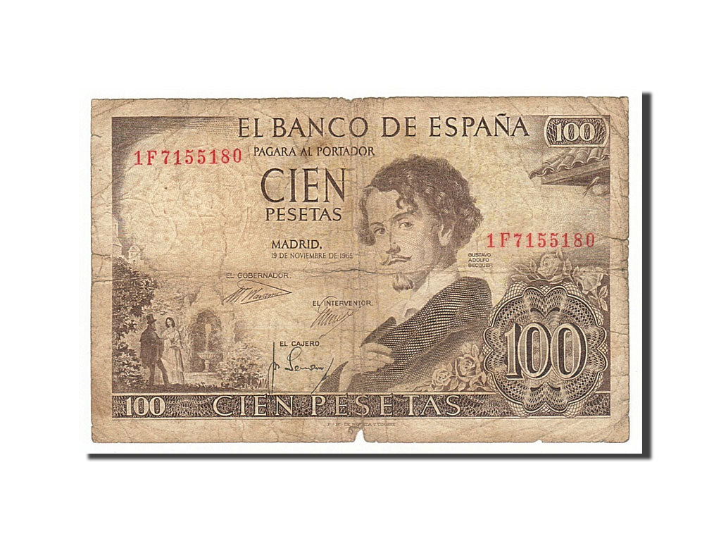 Banknote, Spain, 100 Pesetas, 1965, 1965-11-19, F(12-15)
