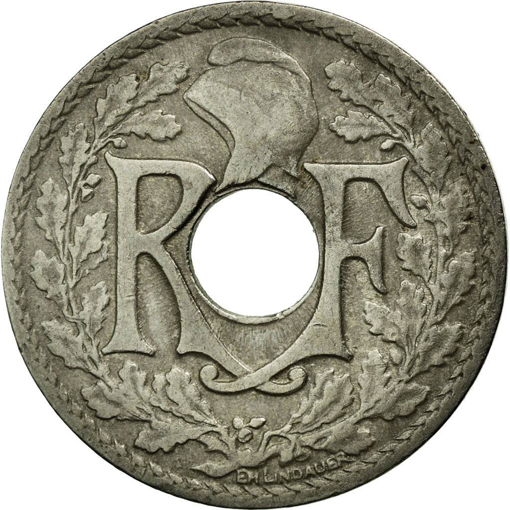 Moneta, Francia, Lindauer, 5 Centimes, 1919, BB, Rame-nichel, KM:865
