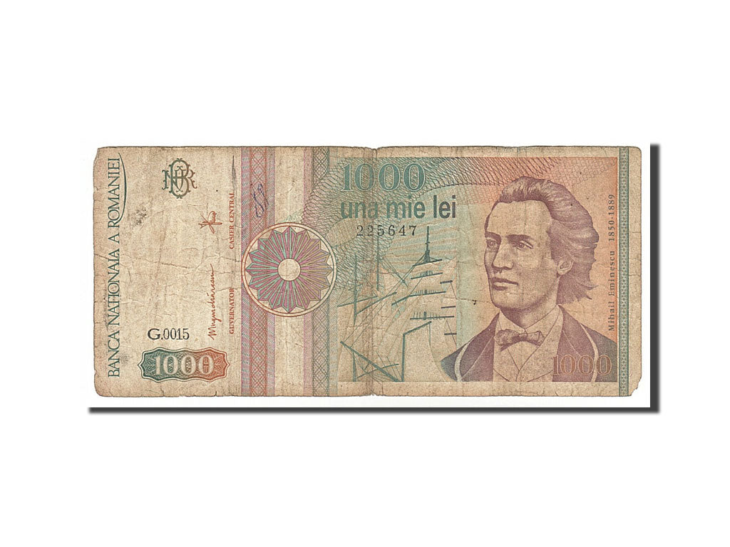 Banknote, Romania, 1000 Lei, 1991, 1991-09-01, F(12-15)