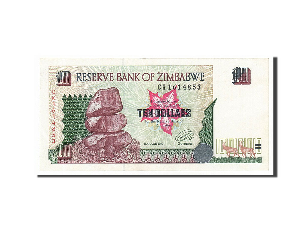 Billete, 10 Dollars, 1997, Zimbabue, EBC+