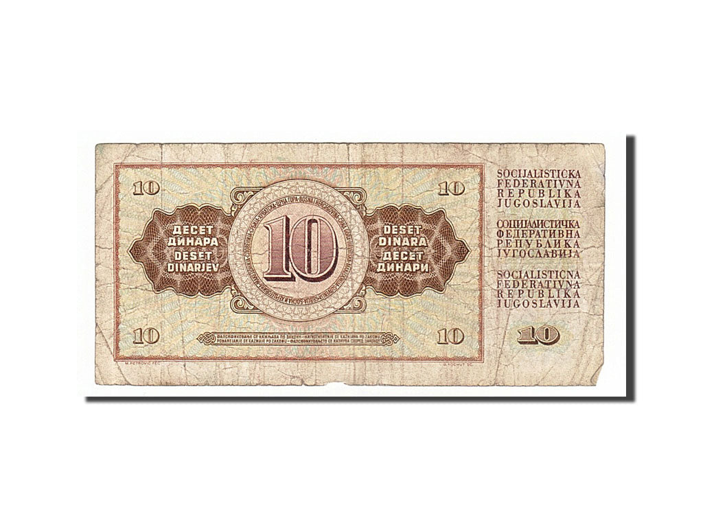 Banknote, Yugoslavia, 10 Dinara, 1981, 1981-11-04, VF(20-25)