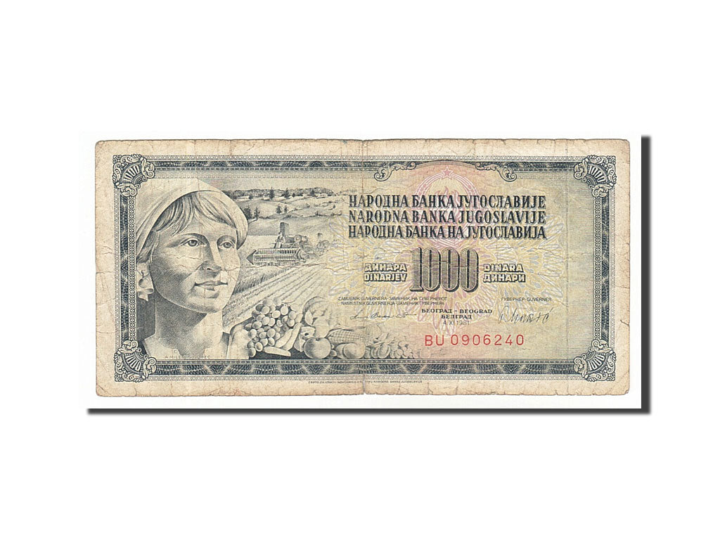 Banknote, Yugoslavia, 1000 Dinara, 1981, 1981-11-04, VF(20-25)