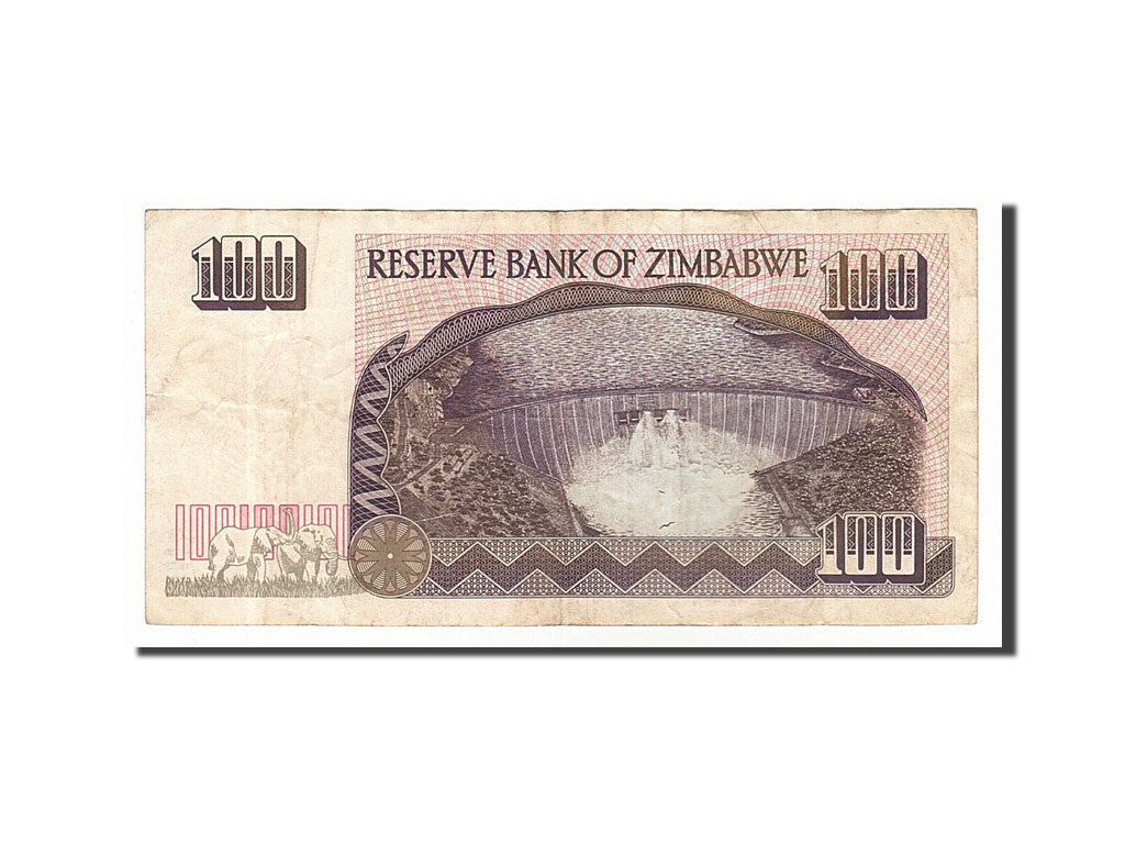 Billete, 100 Dollars, 1995, Zimbabue, BC+
