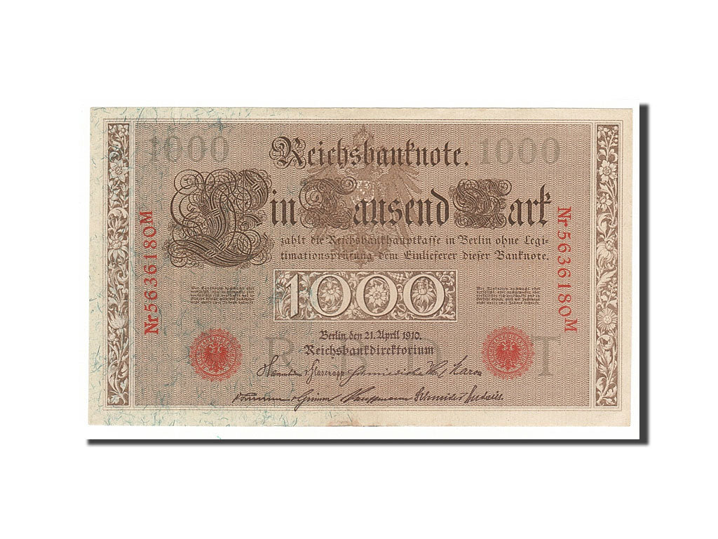 Banconote, Germania, 1000 Mark, 1910, 1910-04-21, SPL