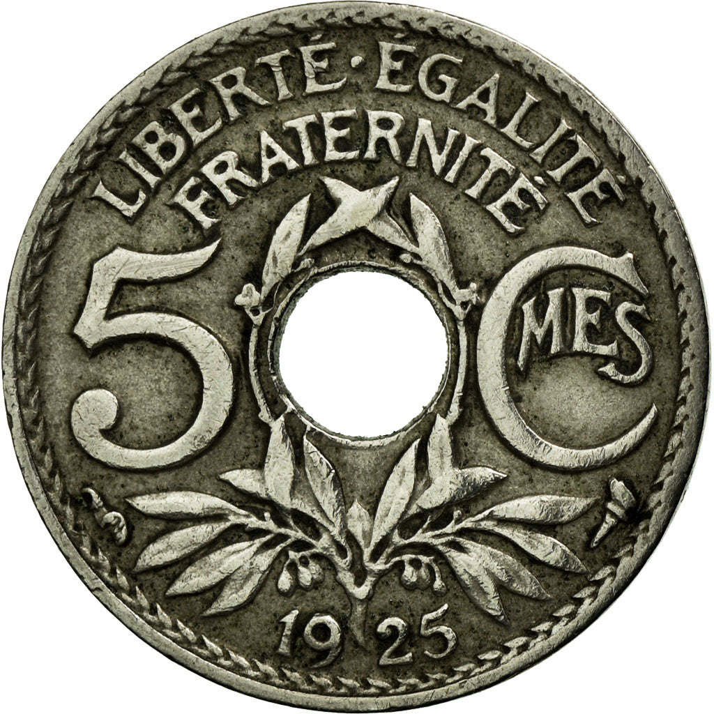Coin, France, Lindauer, 5 Centimes, 1925, EF(40-45), Copper-nickel, KM:875