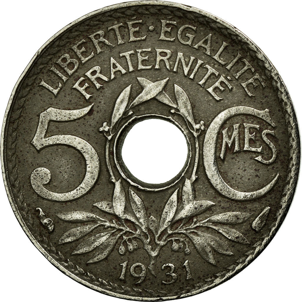 Moneta, Francia, Lindauer, 5 Centimes, 1931, BB, Rame-nichel, KM:875