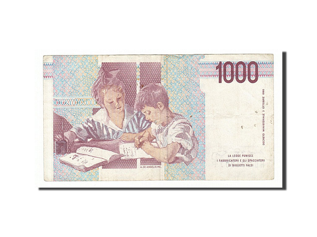 Banknote, Italy, 1000 Lire, 1990, VF(30-35)