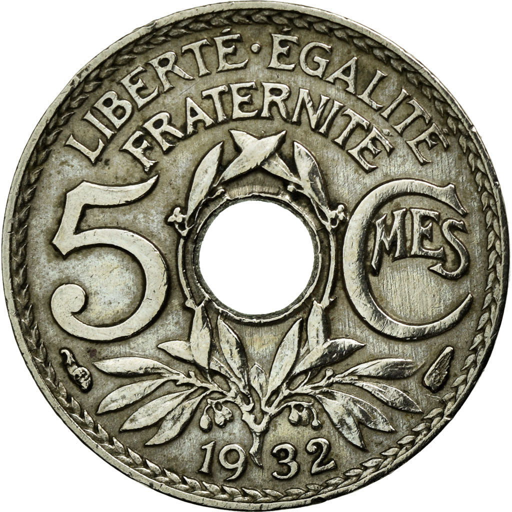 Coin, France, Lindauer, 5 Centimes, 1932, AU(50-53), Copper-nickel, KM:875