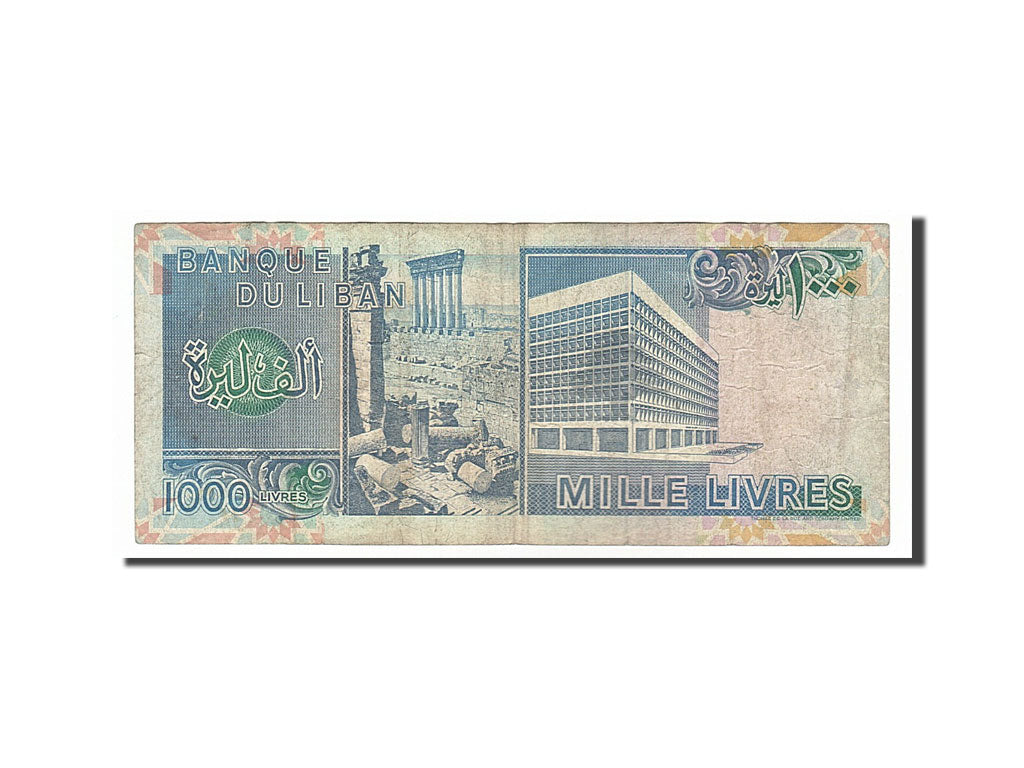 Billete, 1000 Livres, 1991, Líbano, BC