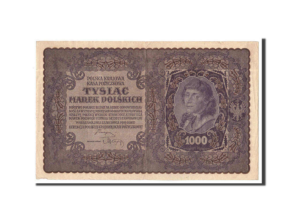 Banknote, Poland, 1000 Marek, 1919, 1919-08-23, AU(50-53)