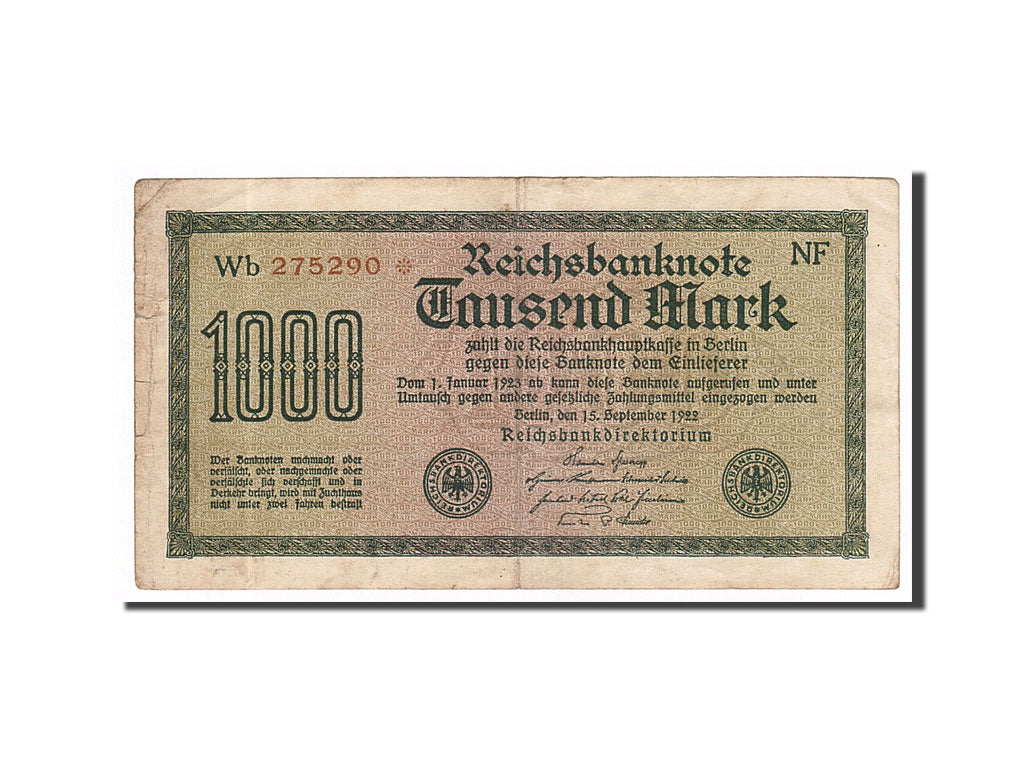 Banknote, Germany, 1000 Mark, 1922, 1922-09-15, VF(30-35)