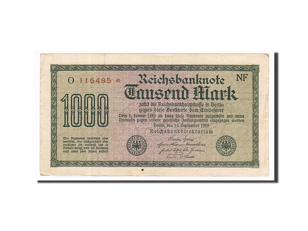 Banknote, Germany, 1000 Mark, 1922, 1922-09-15, EF(40-45)