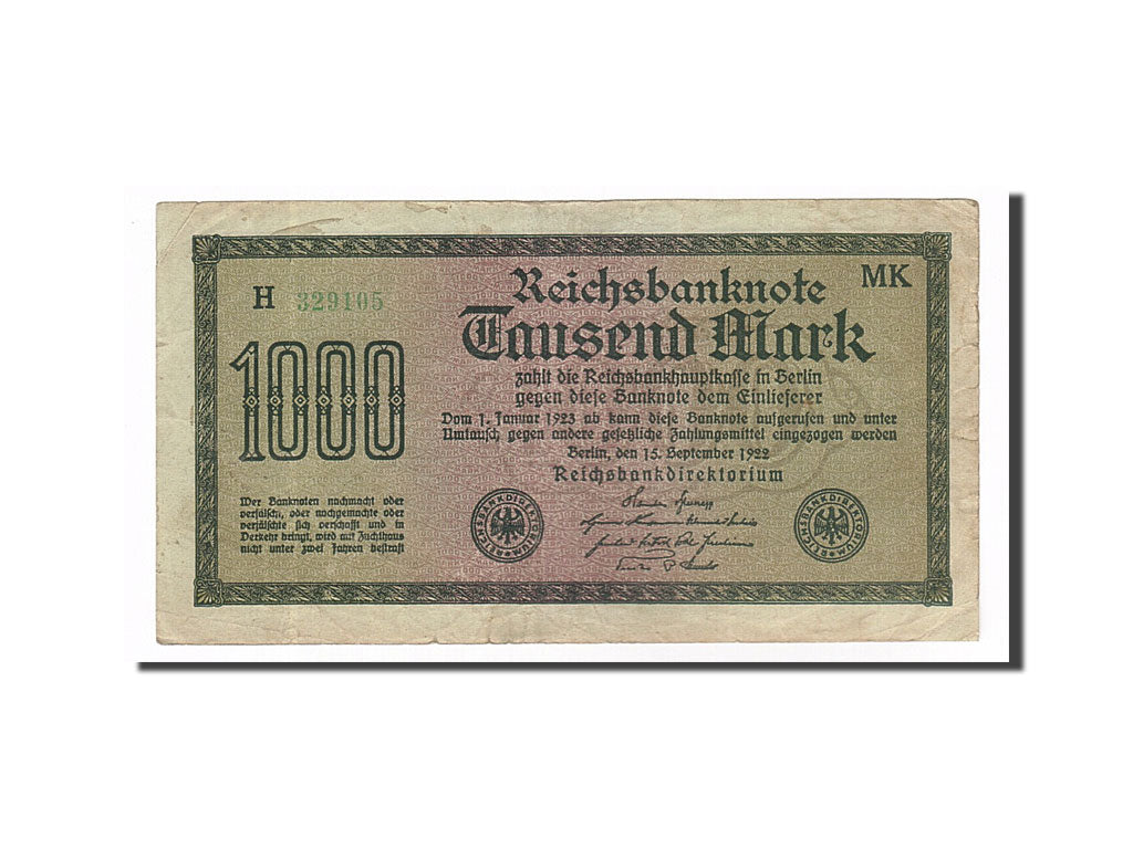 Banknote, Germany, 1000 Mark, 1922, 1922-09-15, VF(30-35)