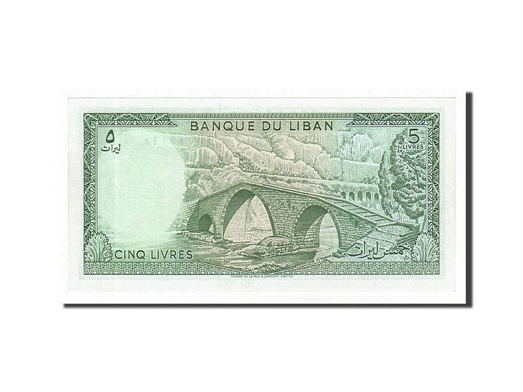 Banknote, Lebanon, 5 Livres, 1986, UNC(63)