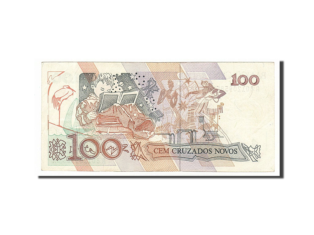Banknote, Brazil, 100 Cruzados Novos, 1989, EF(40-45)