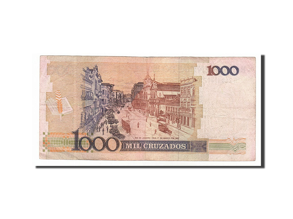 Banknote, Brazil, 1000 Cruzados, 1987, EF(40-45)