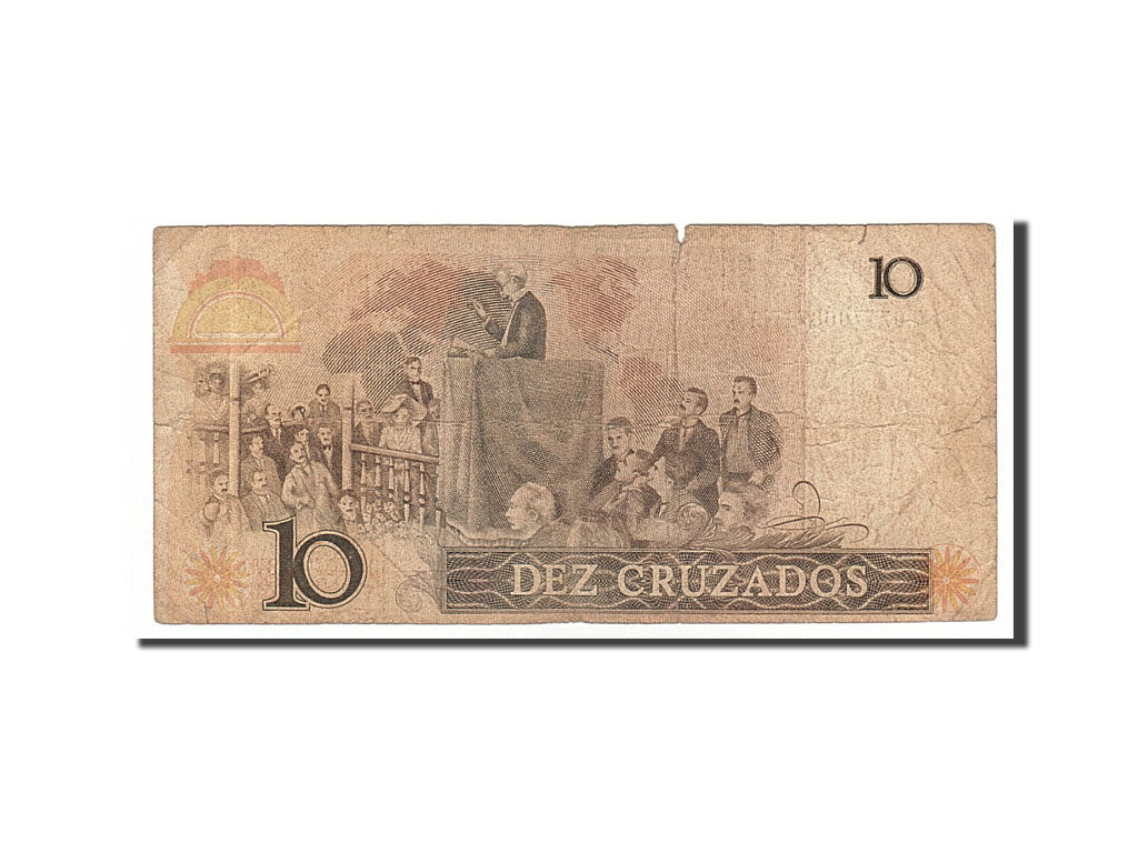 Banknote, Brazil, 10 Cruzados, 1986, VG(8-10)
