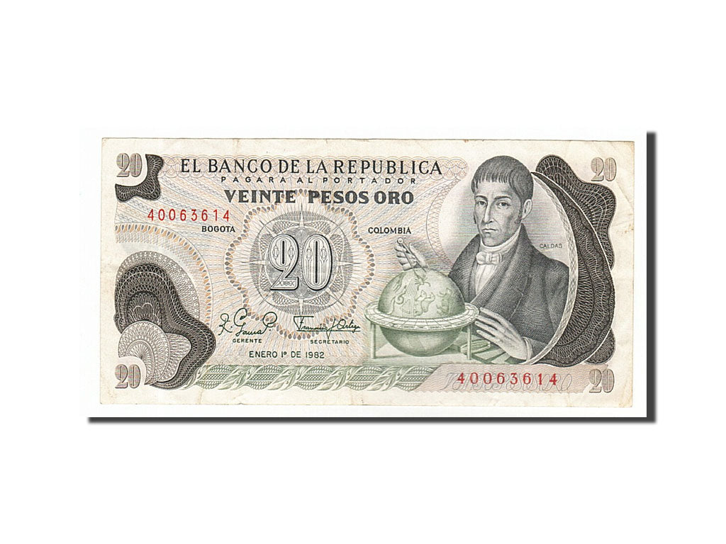 Billete, 20 Pesos Oro, 1982, Colombia, 1982-01-01, MBC