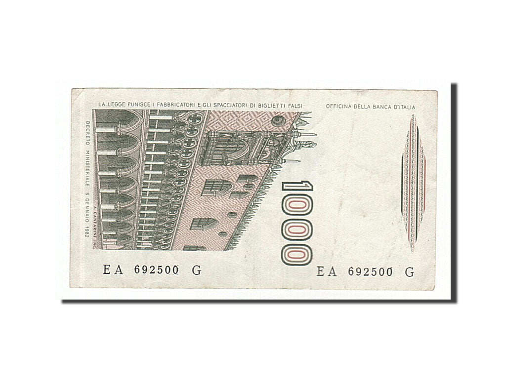 Banknote, Italy, 1000 Lire, 1982, EF(40-45)