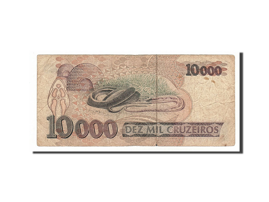 Banknote, Brazil, 10,000 Cruzeiros, 1992, VF(20-25)