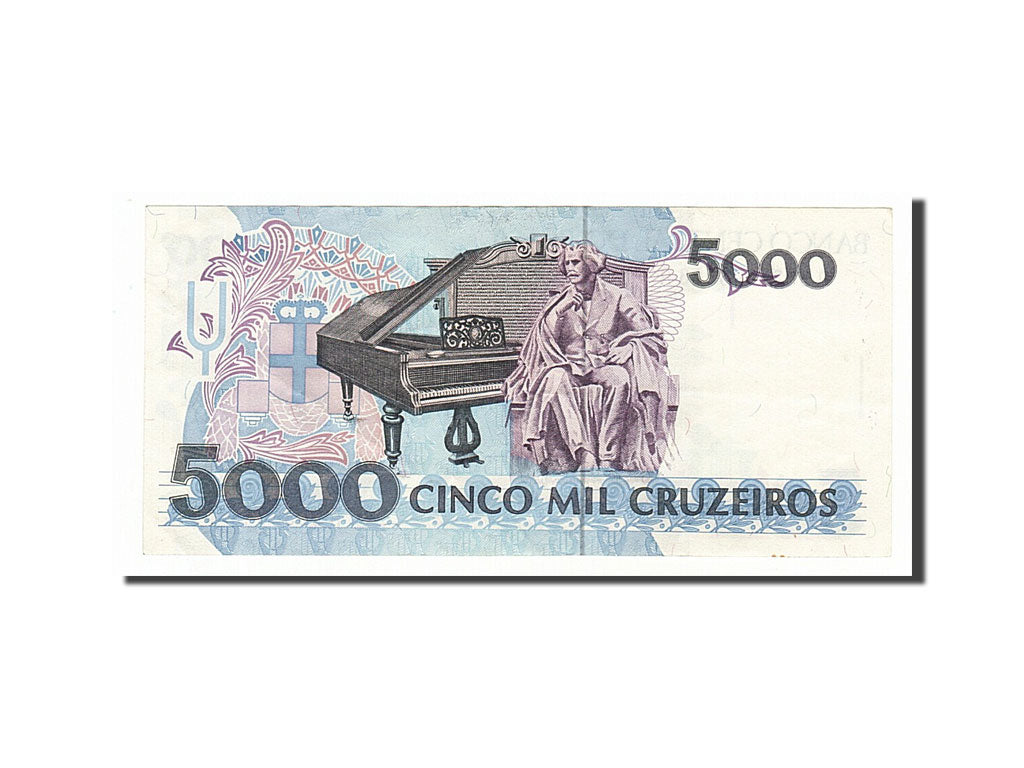 Banknote, Brazil, 5000 Cruzeiros, 1993, AU(50-53)