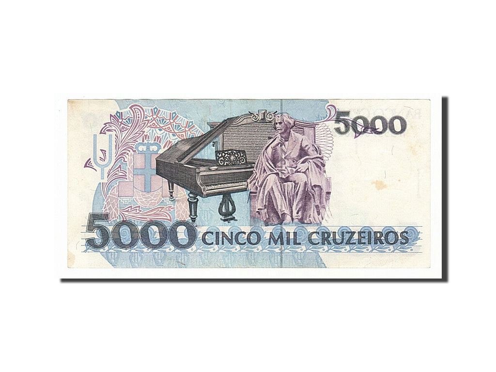 Banknote, Brazil, 5000 Cruzeiros, 1993, EF(40-45)