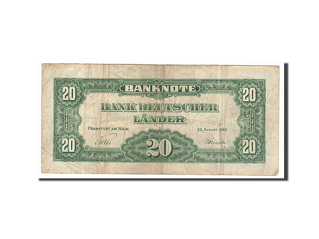 Banknote, GERMANY - FEDERAL REPUBLIC, 20 Deutsche Mark, 1949, 1949-08-22
