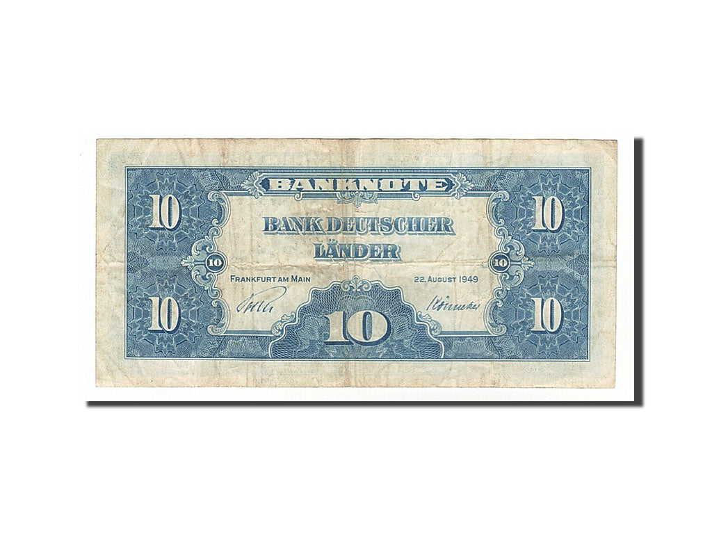 Geldschein, Bundesrepublik Deutschland, 10 Deutsche Mark, 1949, 1949-08-22, SS