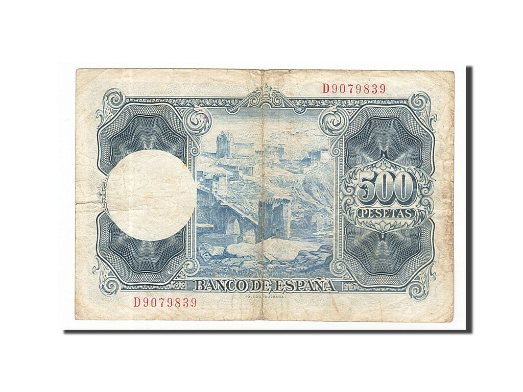 Banknot, Hiszpania, 500 Pesetas, 1954, 1954-07-22, VF(20-25)