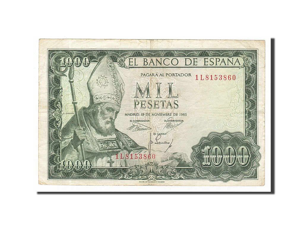Banknote, Spain, 1000 Pesetas, 1965, 1965-11-19, VF(30-35)
