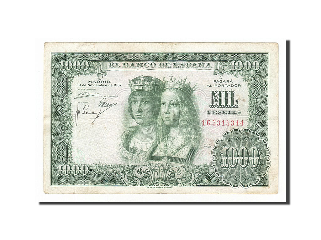Banknote, Spain, 1000 Pesetas, 1957, 1957-11-29, VF(20-25)