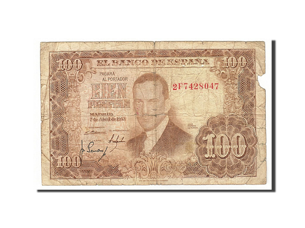 Billete, 100 Pesetas, 1953, España, 1953-04-07, RC