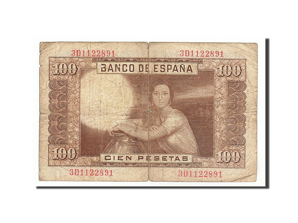 Banknote, Spain, 100 Pesetas, 1953, 1953-04-07, VG(8-10)