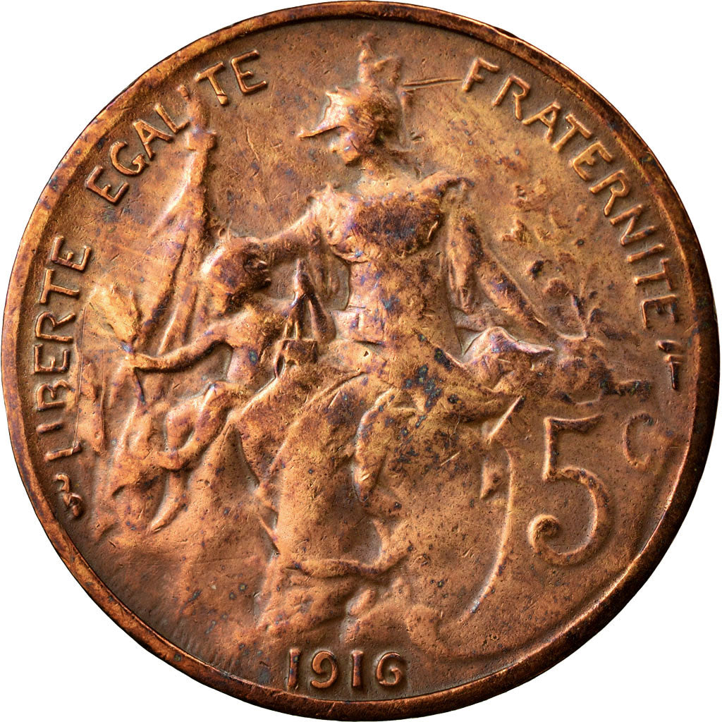 Coin, France, Dupuis, 5 Centimes, 1916, Paris, EF(40-45), Bronze, KM:842