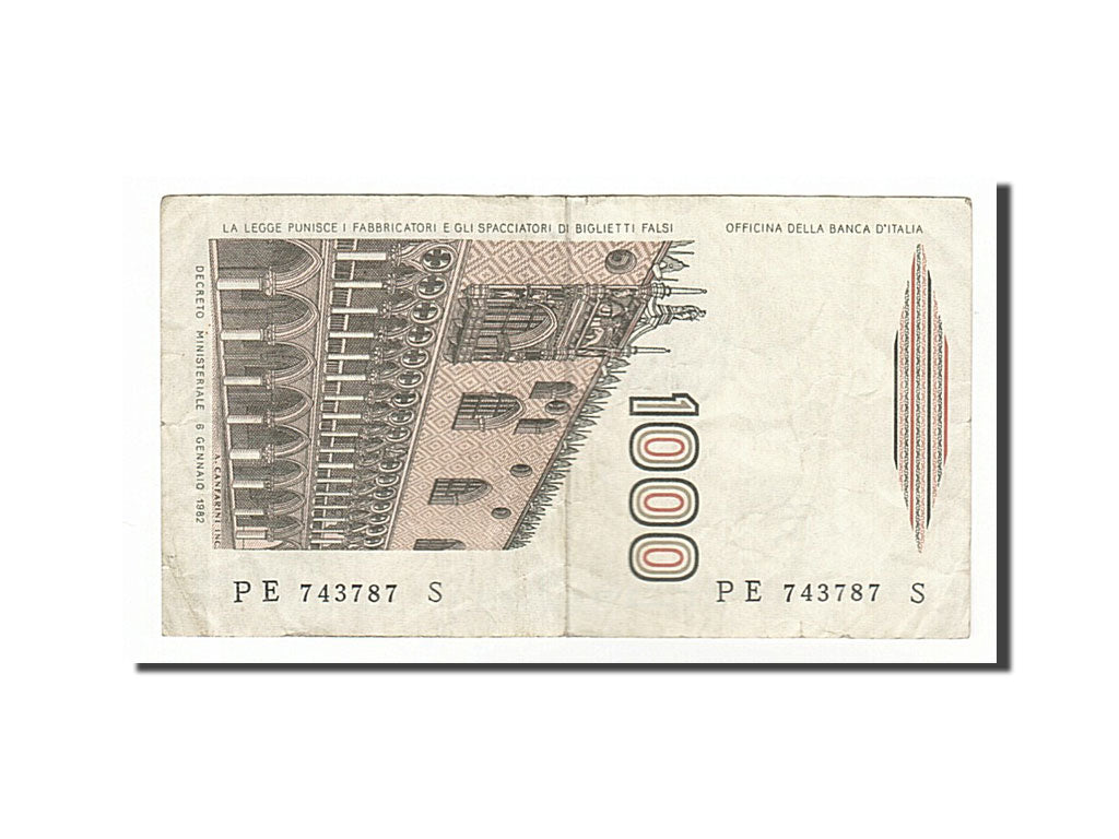 Banknote, Italy, 1000 Lire, 1982, 1982-01-06, EF(40-45)