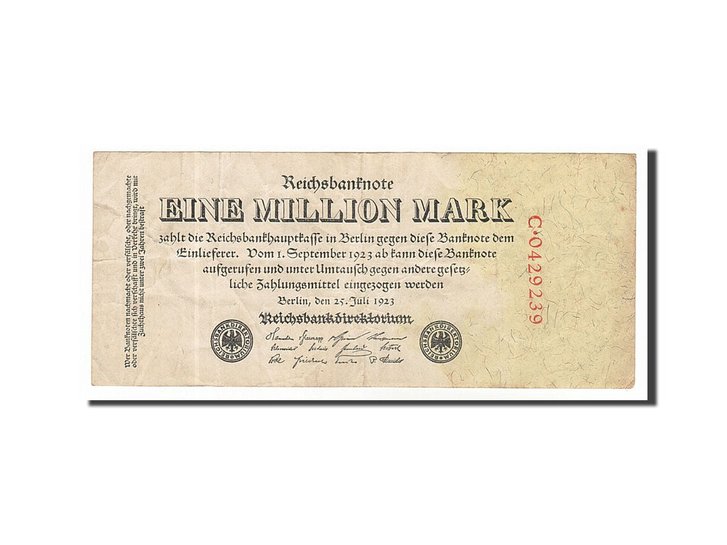 Banknote, Germany, 1 Million Mark, 1923, 1923-07-25, EF(40-45)