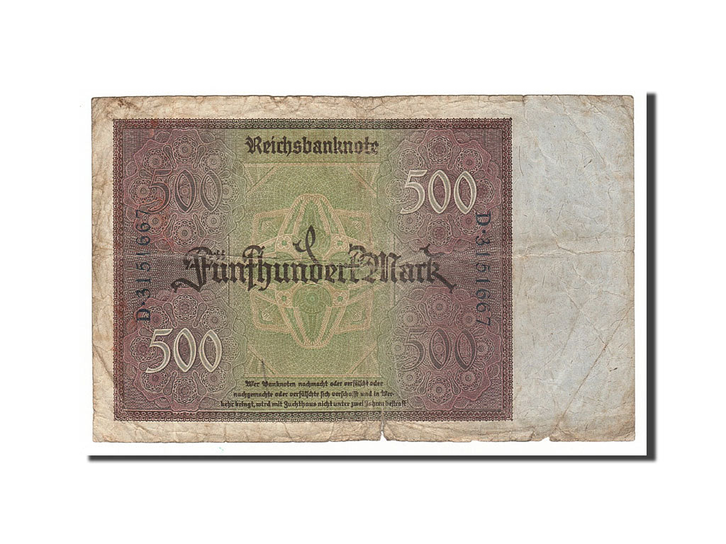 Geldschein, Deutschland, 500 Mark, 1922, 1922-03-27, S
