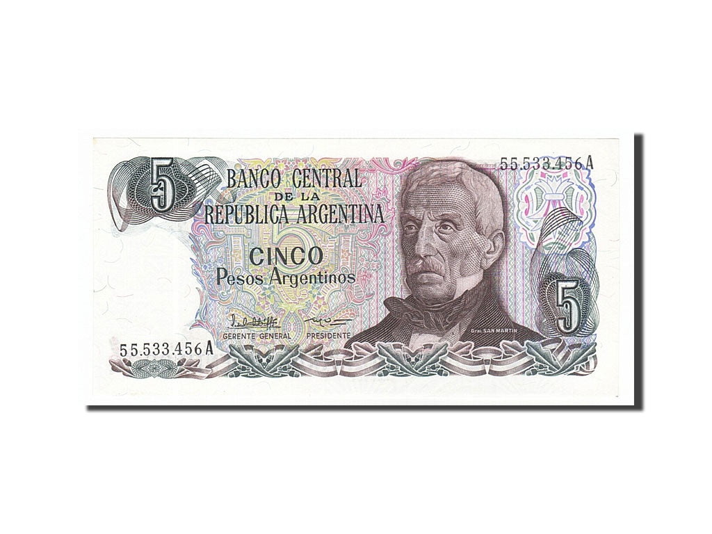 Billete, 5 Pesos Argentinos, 1983, Argentina, SC
