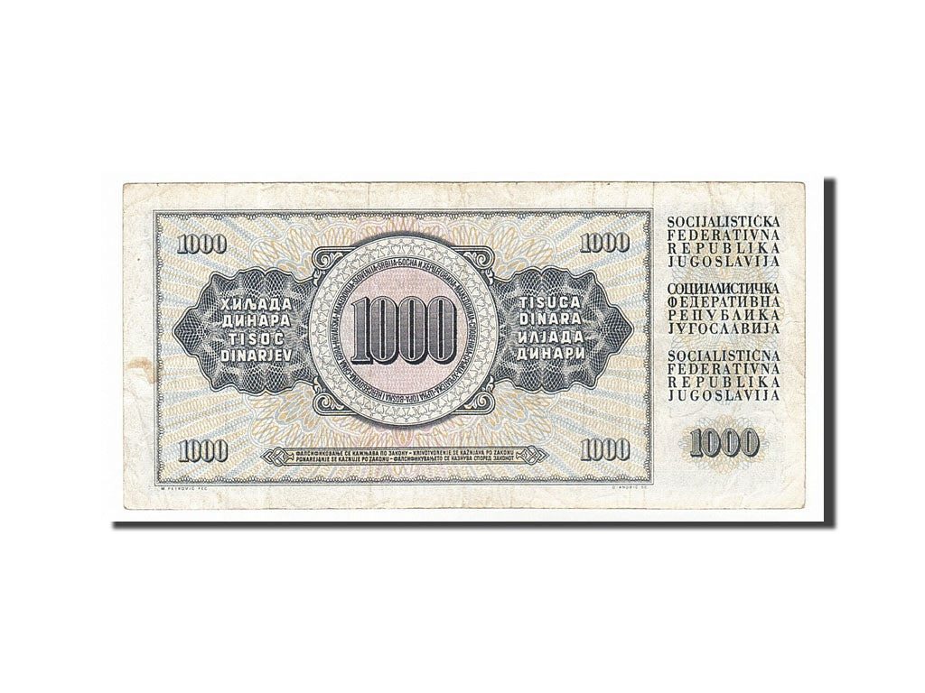 Banknote, Yugoslavia, 1000 Dinara, 1981, 1981-11-04, VF(20-25)