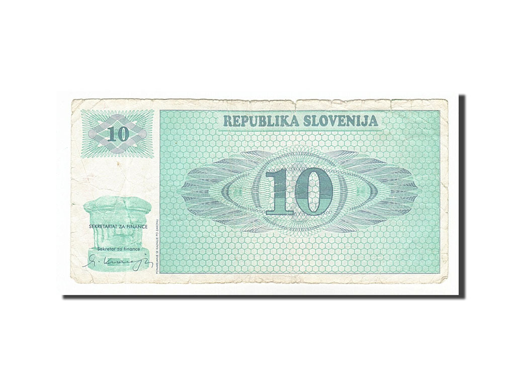 Banknote, Slovenia, 10 (Tolarjev), 1990, VG(8-10)