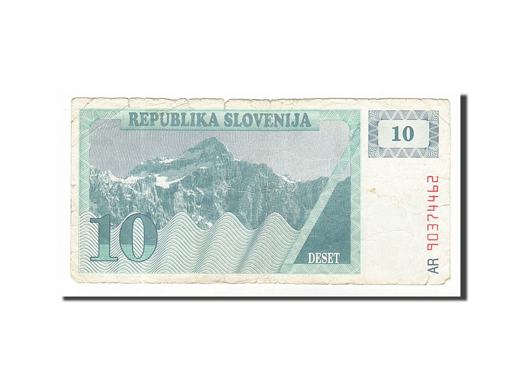 Banknote, Slovenia, 10 (Tolarjev), 1990, VG(8-10)